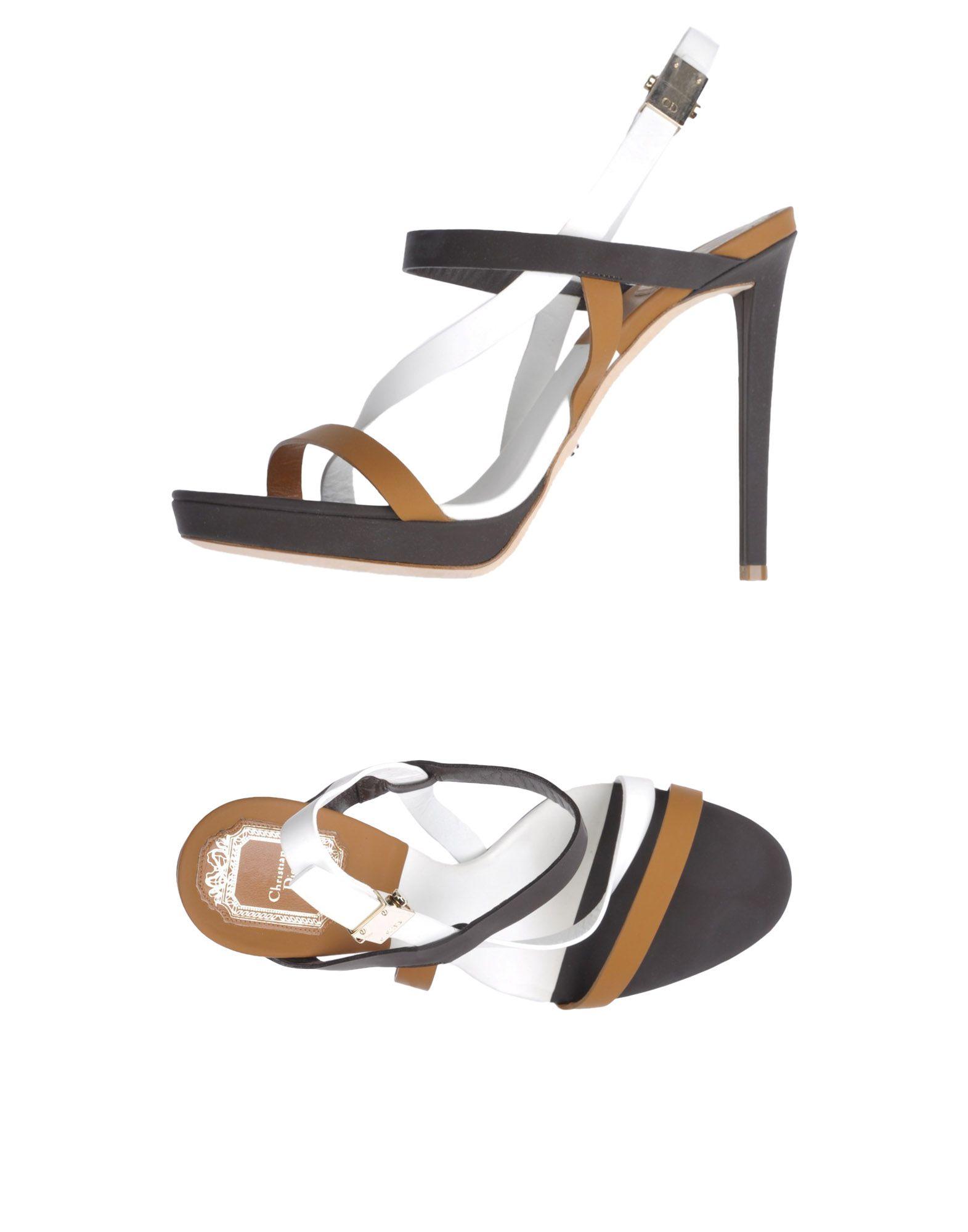 christian dior white sandals
