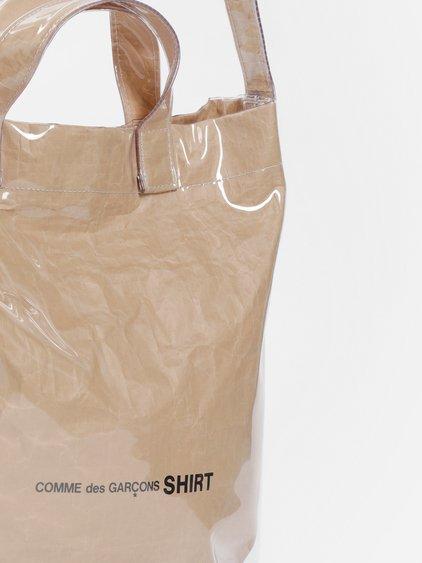 comme des garcons shirt men's brown paper shopper