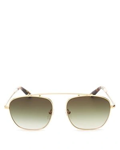 Shop Toms Riley Square Sunglasses, 53mm In Gold/olive Gradient