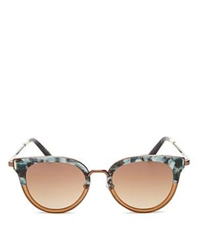 Shop Toms Women's Rey Mirrored Cat Eye Sunglasses, 47mm - 100% Exclusive In Mint Tortoise Fade/brown Gradient Mirror