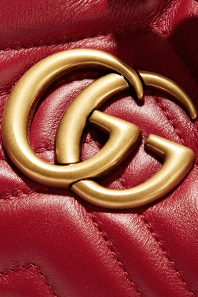 Shop Gucci Gg Marmont Quilted Leather Bucket Bag