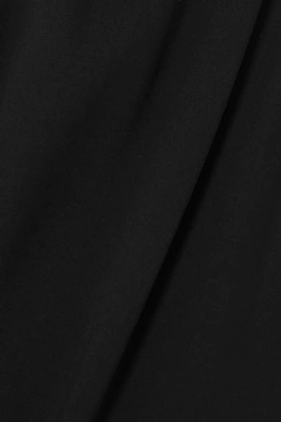 Shop Michael Kors Cropped Wool Wide-leg Pants In Black