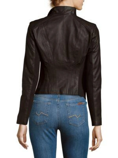 Shop Marc New York Women's Felix Leather Moto Jacket In Black