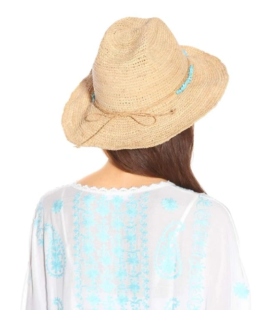 Shop Melissa Odabash Elle Raffia Hat In Beige