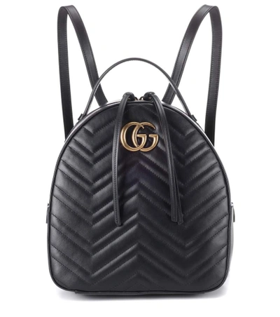 Shop Gucci Gg Marmont Matelassé Leather Backpack In Black