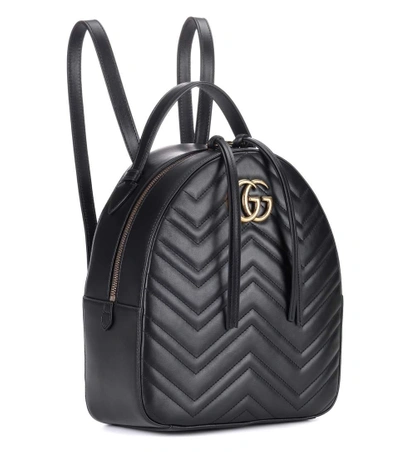 Shop Gucci Gg Marmont Matelassé Leather Backpack In Black