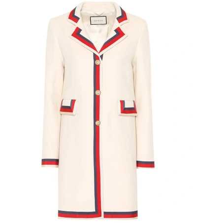 Shop Gucci Wool Coat In White