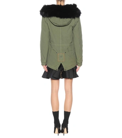 Shop Mr & Mrs Italy Mini Fur-lined Cotton Parka