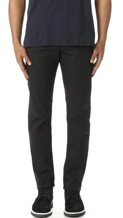 Shop Naked & Famous Slim Chino - Black Stretch Twill Pants