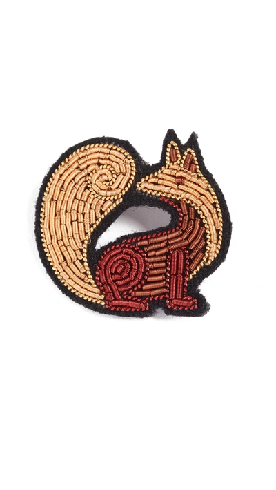 Shop Macon & Lesquoy Fox Pin In Gold