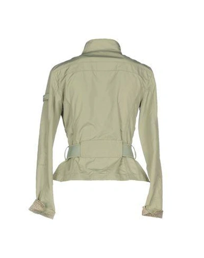 Shop Peuterey Woman Jacket Sage Green Size 10 Polyamide In Light Grey