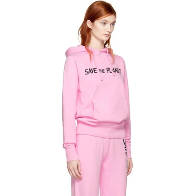 Shop Ashley Williams Ssense Exclusive Pink Save The Planet Hoodie