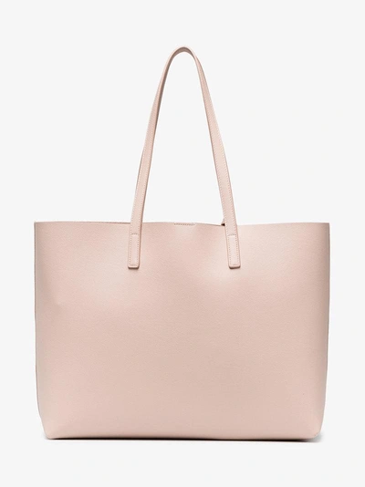 Shop Saint Laurent Pink Shopper Leather Tote Bag In Pink/purple