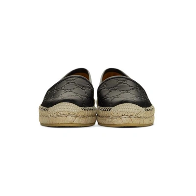 Shop Gucci Black ' Signature' Espadrilles In 1000 Black