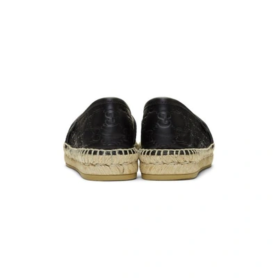 Shop Gucci Black ' Signature' Espadrilles In 1000 Black