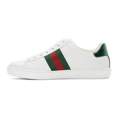 GUCCI WHITE BLEEDING ARROW ACE SNEAKERS