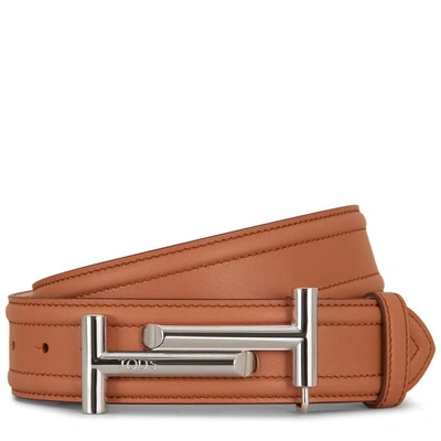 Shop Tod's Belt In Leather In Brown