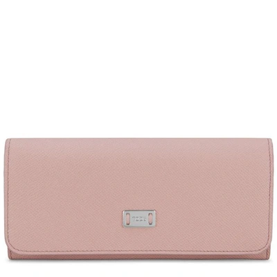 Shop Tod's Leather Wallet In Pink
