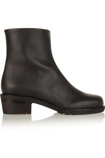 Shop Giuseppe Zanotti Woman Kurt Textured-leather Ankle Boots Black
