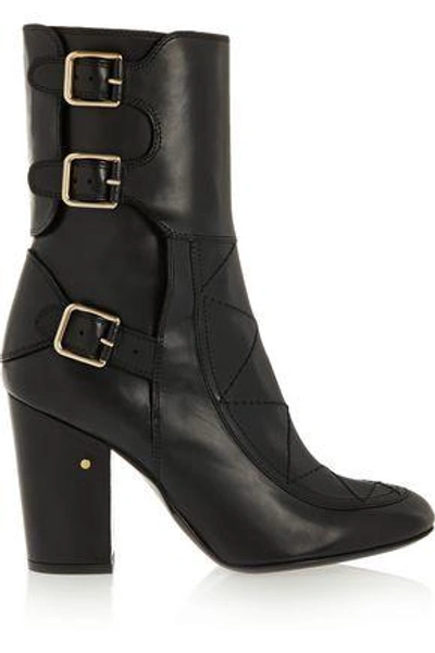 Shop Laurence Dacade Woman Merli Buckled Leather Boots Black