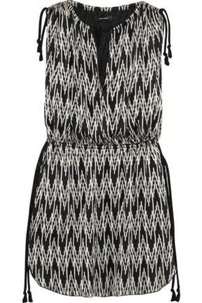 Shop Isabel Marant Woman Printed Voile Mini Dress Black