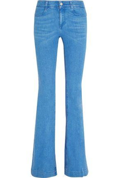 Shop Stella Mccartney Woman Mid-rise Flared Jeans Blue