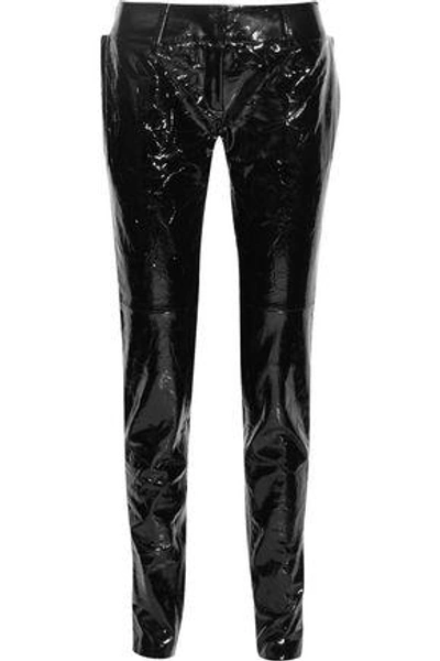 Ronald Van Der Kemp Woman Crinkled Patent-leather Straight-leg Pants ...