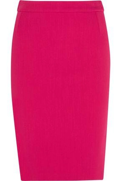 Shop Lanvin Woman Wool-blend Skirt Red