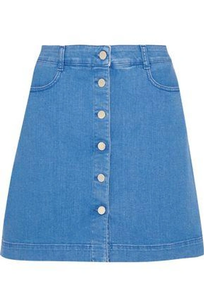 Shop Stella Mccartney Denim Mini Skirt In Blue