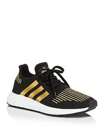 Shop Adidas Originals Women's Swift Run Sneakers In Gold