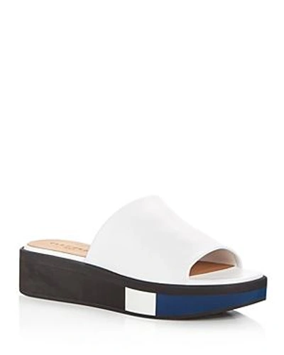 Shop Robert Clergerie Women's Quenor Platform Slide Sandals In White