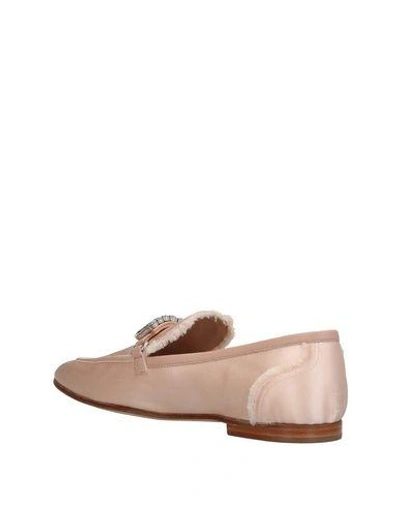 Shop Giuseppe Zanotti Loafers In Light Pink