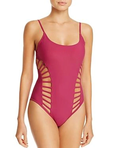 Shop Red Carter Cutout One Piece Swimsuit In Rose