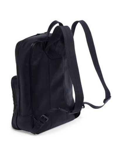 Shop Bottega Veneta Zippered Leather Backpack In Black
