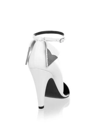 Shop Calvin Klein 205w39nyc Two-toned Ankle-strap Pumps In White