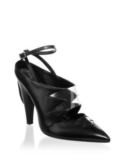 Shop Calvin Klein 205w39nyc Cutout Pointed Mules In Black