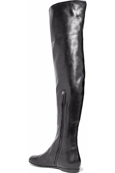 Shop Giuseppe Zanotti Woman Glossed-leather Over-the-knee Boots Black