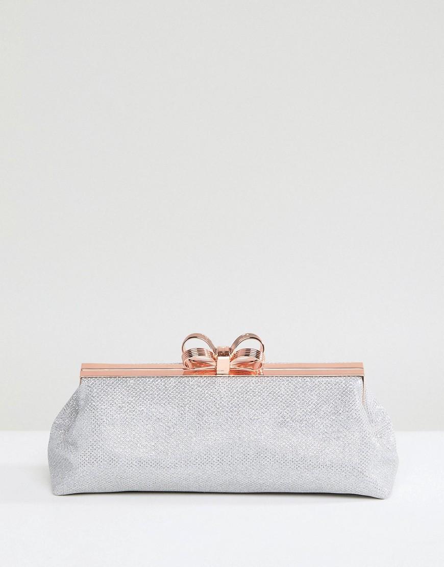 ted baker silver clutch