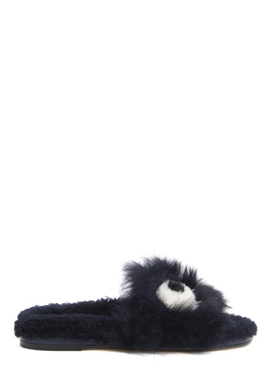 Shop Anya Hindmarch Slippers In Blue