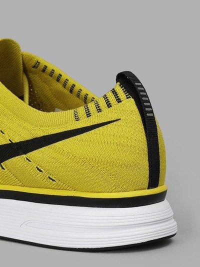 Shop Nike Men's Yellow Flyknit Trainer Sneakers