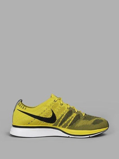 Shop Nike Men's Yellow Flyknit Trainer Sneakers