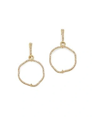 Shop Armenta 18k Yellow Gold Sueno Freeform Drop Earrings With Champagne Diamonds In White/gold