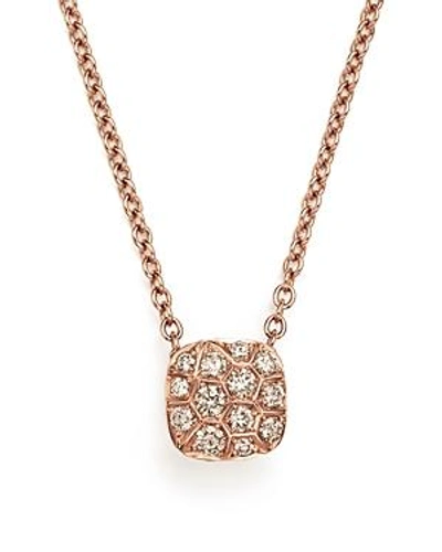 Shop Pomellato Nudo Necklace With Diamonds In 18k Rose & White Gold In Rose Gold