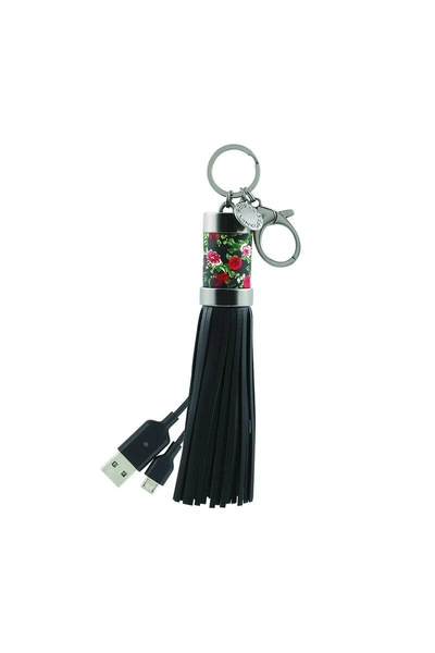 Shop Rebecca Minkoff Power Tassel Keychain In Black