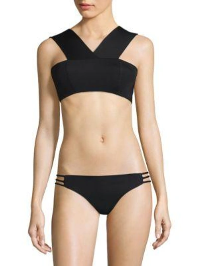 Shop L*space Parker Convertible Bikini Top In Black