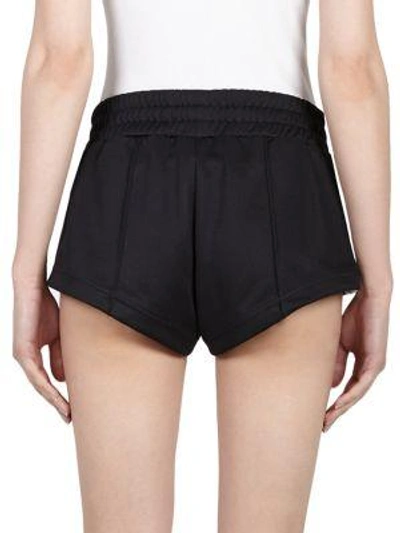 Shop Palm Angels Track Shorts In Black White