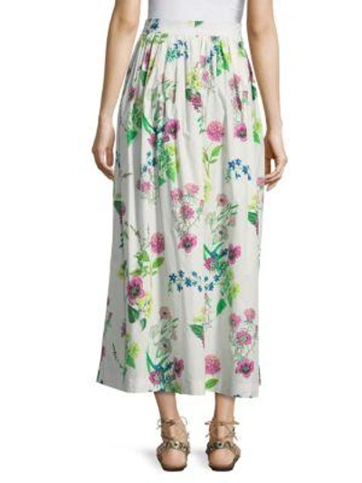 Shop Mds Stripes Floral Cotton Skirt