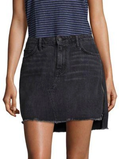 Shop Sandrine Rose Denim Five-pocket Mini Skirt In Anarchy