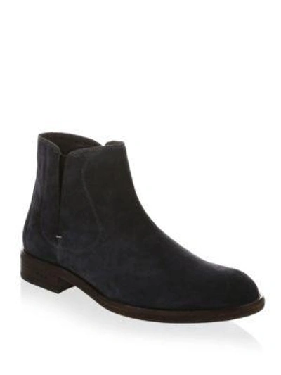 Shop John Varvatos Waverly Covered Leather Chelsea Boots In Mineral Blue