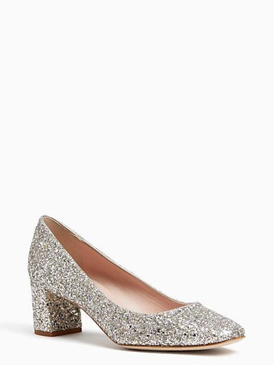 Shop Kate Spade Dolores Heels In Silver\gold